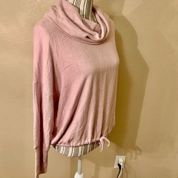 NWT Hippie Rose Sweater Large Cowl Neck Drawstring Waist Super Soft Ribbed Cuffs - Picture 4 of 13
